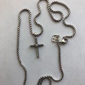 Authentic David Yurman cross Necklace with Diamond